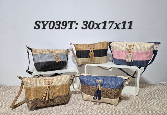 BOLSO BANDOLERA RAFIAS. REF: SY039T