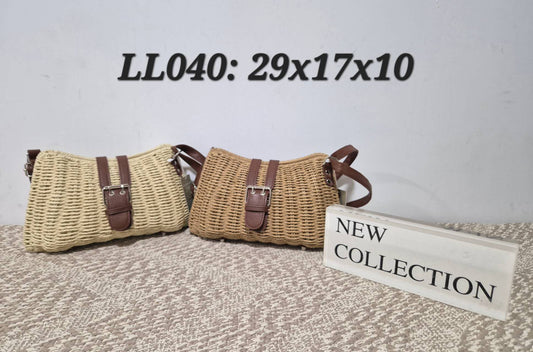 BOLSO RIGIDO RAFIA. REF: LL040