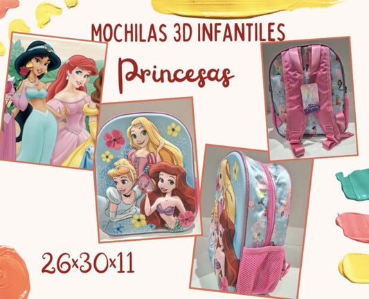 MOCHILA 3D. PRINCESAS REF:4742