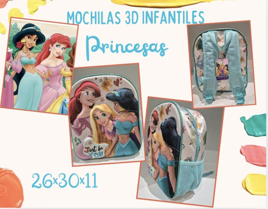 MOCHILA 3D. PRINCESAS REF:2930
