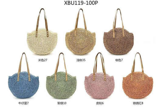 BOLSO HOMBRO RAFIAS. REF: XBU119