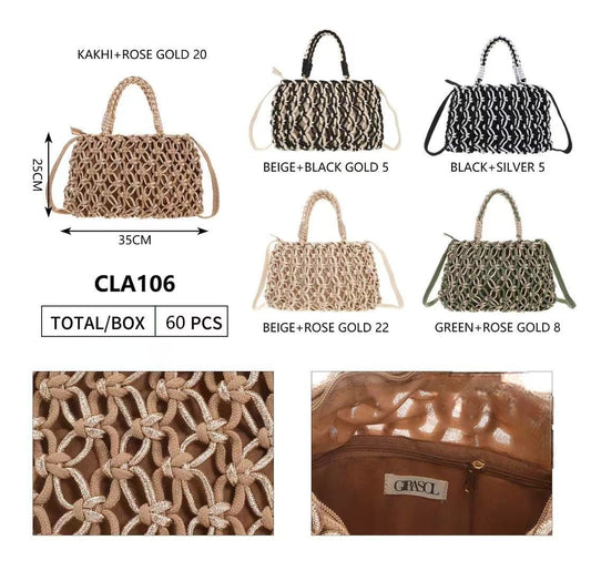 BOLSO CROCHET ALGODON. REF: CLA106