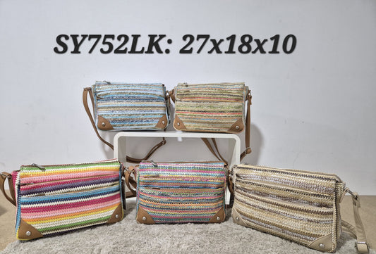 BOLSO BANDOLERA RAFIA. REF: SY752LK