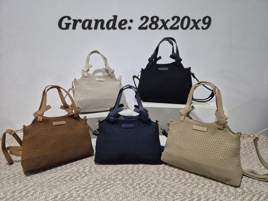 BOLSO MANO CON BANDOLERA CROCHET. REF: SS4117L