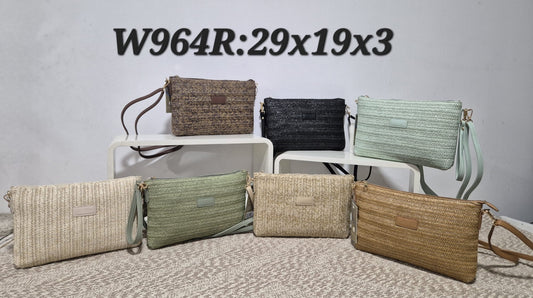 BOLSO BANDOLERA RAFIA. REF: W964R