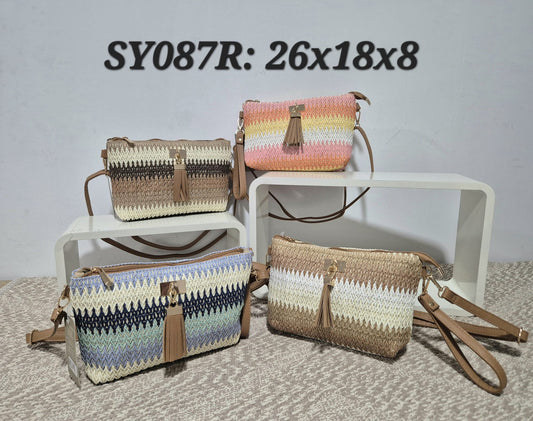 BOLSO BANDOLERA RAFIAS. REF: SY087R